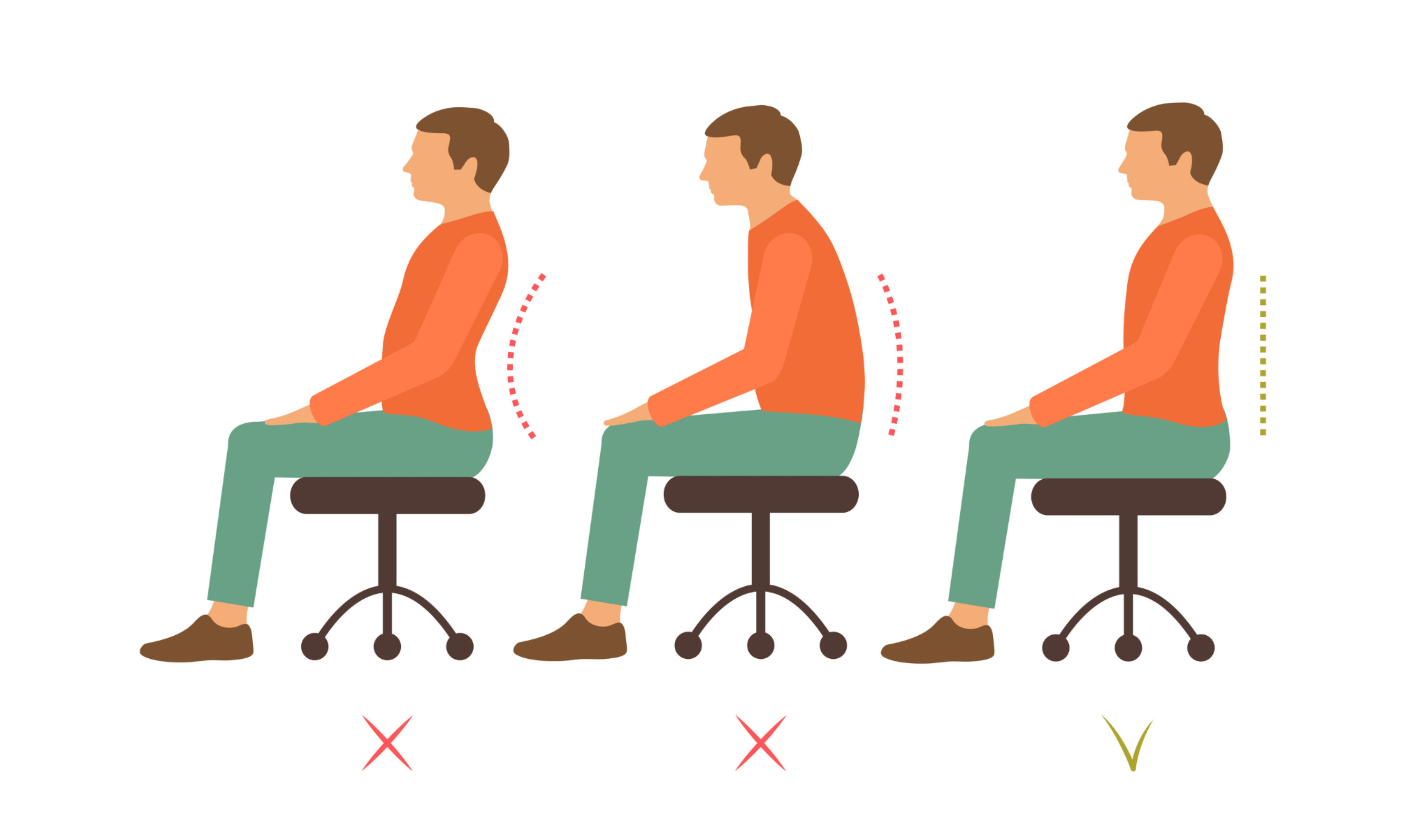 Sitting on stool top bad for back